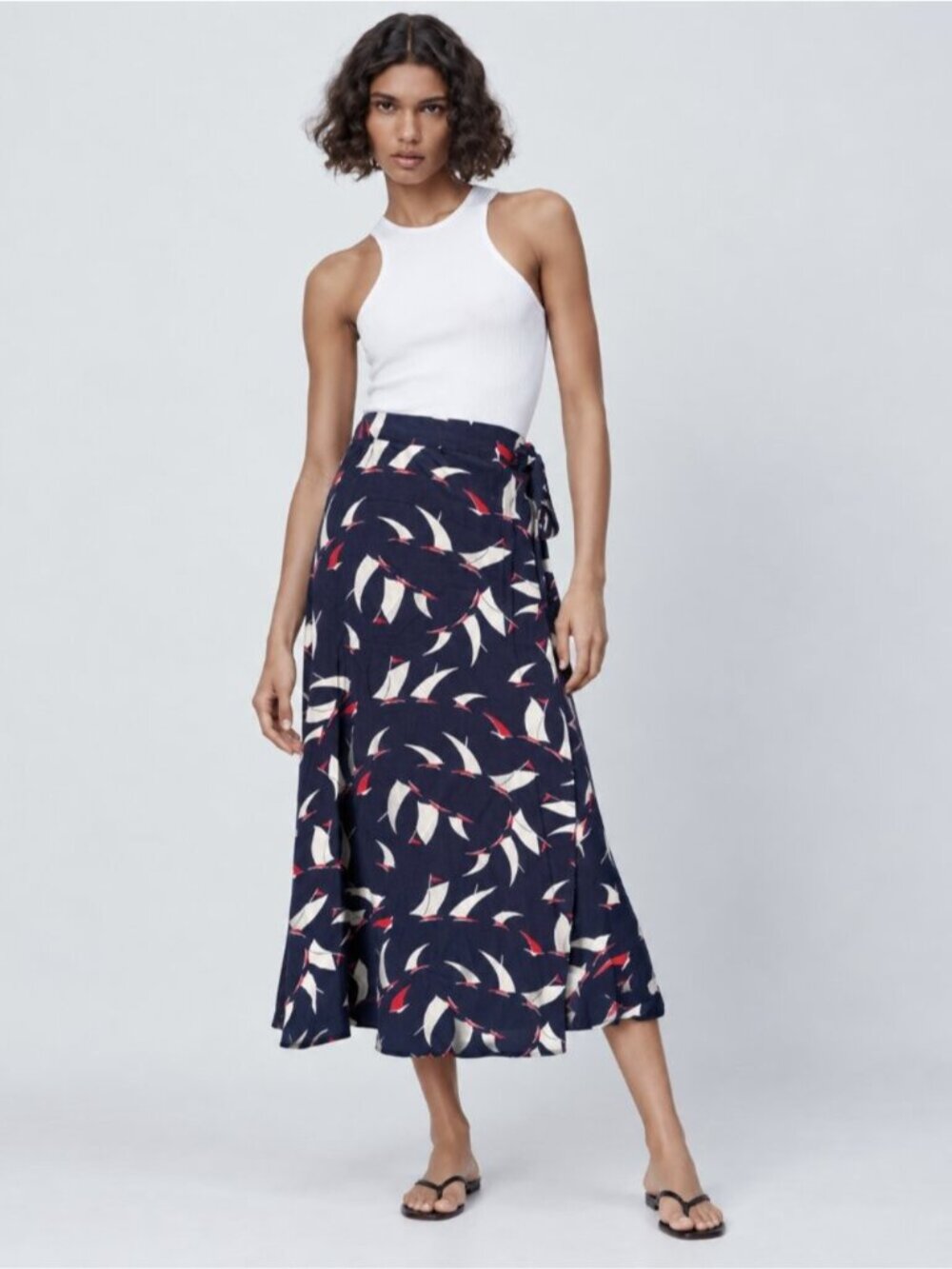 Chaps Wrap Maxi Skirt